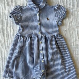 Ralph Lauren Oxford Stripe Piqué Dress, Sz. 18 Months